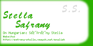stella safrany business card